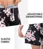 Blevonh Elastic Waist Soft Lounge Shorts Casual Pajama Shorts with Pockets - Image 4